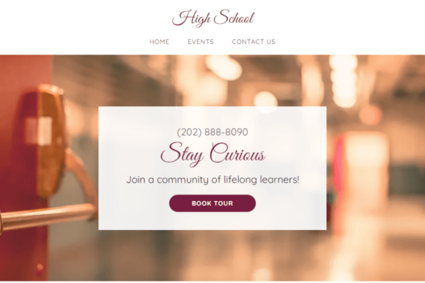 High School Website Demo